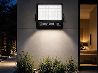 2 x led floodlight 500w – 6400k koud wit - zwart – ip65 – borneo-500 - afbeelding 1 van  5