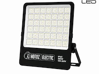 2 x led floodlight 500w – 6400k koud wit - zwart – ip65 – borneo-500 - afbeelding 2 van  5