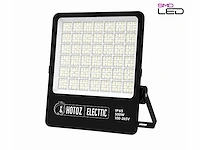 2 x led floodlight 500w – 6400k koud wit - zwart – ip65 – borneo-500 - afbeelding 2 van  5