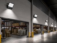 2 x led floodlight 600w – 6400k koud wit - zwart – ip65 – borneo-600 - afbeelding 1 van  5