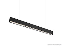 2 x led lineaire hanglamp – 35w – 120cm – ip20 – zwart – inclusief montageset - afbeelding 4 van  5
