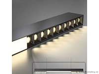2 x led lineaire hanglamp – 35w – 120cm – ip20 – zwart – inclusief montageset - afbeelding 5 van  5