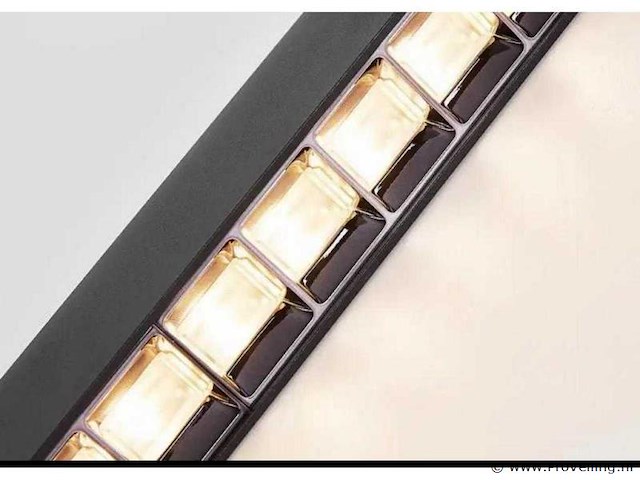 2 x led lineaire hanglamp – 35w – 120cm – ip20 – zwart – inclusief montageset - afbeelding 3 van  5