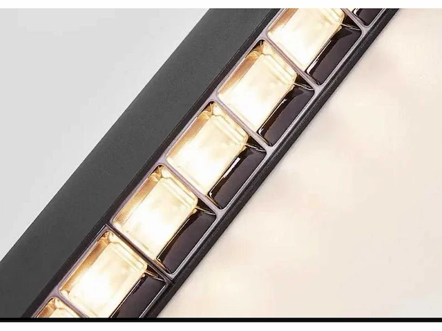 2 x led lineaire hanglamp – 35w – 120cm – ip20 – zwart – inclusief montageset - afbeelding 3 van  6