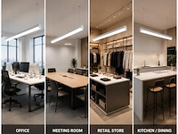 2 x led linear hanglamp 40w – 3cct instelbaar - wit – avenue 3cct - afbeelding 3 van  5
