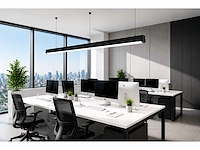 2 x led linear hanglamp 40w – 3cct instelbaar - zwart – avenue 3cct