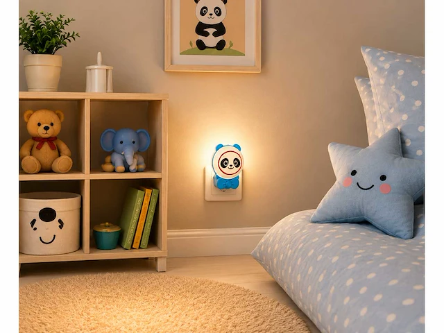 2 x led nachtlamp 1w – 2cct instelbaar - panda design – ip20 – andy 2cct - afbeelding 5 van  15