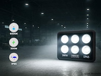 2 x led schijnwerper 300w – 6500k koud wit – ip65 – eyes-300 - afbeelding 3 van  5