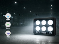 2 x led schijnwerper 300w – 6500k koud wit – ip65 – eyes-300 - afbeelding 3 van  5