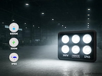 2 x led schijnwerper 300w – 6500k koud wit – ip65 – eyes-300 - afbeelding 3 van  5