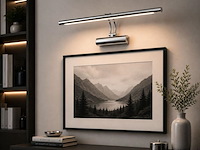 2 x led spiegel / schilderijlamp 12w – 4200k neutraal wit - chroom – ip45 – anka-12 - afbeelding 1 van  5
