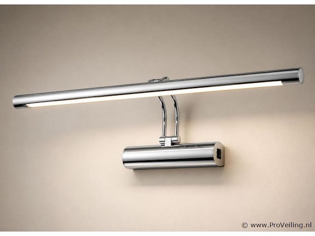2 x led spiegel / schilderijlamp 12w – 4200k neutraal wit - chroom – ip45 – anka-12 - afbeelding 2 van  5
