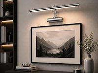 2 x led spiegel / schilderijlamp 12w – 4200k neutraal wit - chroom – ip45 – anka-12 - afbeelding 1 van  5