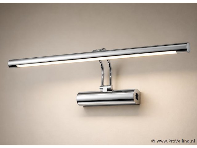 2 x led spiegel / schilderijlamp 12w – 4200k neutraal wit - chroom – ip45 – anka-12 - afbeelding 2 van  5