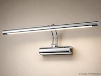 2 x led spiegel / schilderijlamp 12w – 4200k neutraal wit - chroom – ip45 – anka-12 - afbeelding 2 van  5
