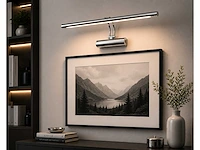 2 x led spiegel / schilderijlamp 12w – 4200k neutraal wit - chroom – ip45 – anka-12