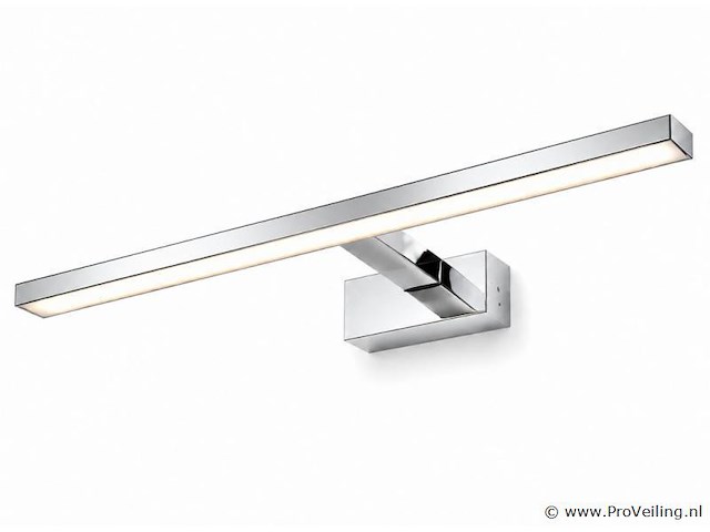 2 x led spiegel / schilderijlamp 12w – 4200k neutraal wit - chroom – ip45 – leylek-12 - afbeelding 2 van  5