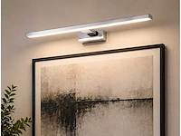 2 x led spiegel / schilderijlamp 12w – 4200k neutraal wit - chroom – ip45 – leylek-12
