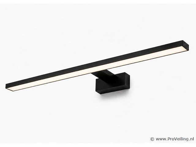 2 x led spiegel / schilderijlamp 12w – 4200k neutraal wit - zwart – ip45 – leylek-12 - afbeelding 2 van  5