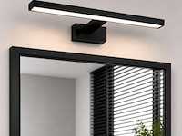 2 x led spiegel / schilderijlamp 12w – 4200k neutraal wit - zwart – ip45 – leylek-12 - afbeelding 1 van  5