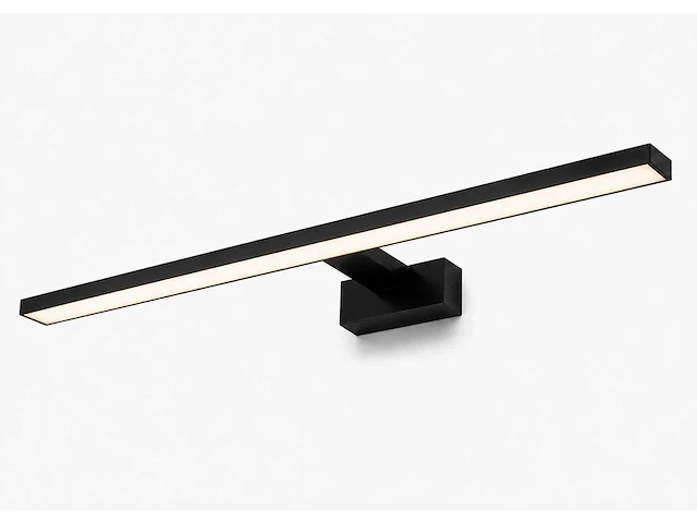 2 x led spiegel / schilderijlamp 12w – 4200k neutraal wit - zwart – ip45 – leylek-12 - afbeelding 2 van  5
