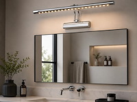 2 x led spiegel / schilderijlamp 4w – 4200k neutraal wit - chroom – ip45 – flamingo-4 - afbeelding 1 van  5