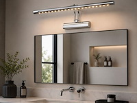 2 x led spiegel / schilderijlamp 6w – 4200k neutraal wit - chroom – ip45 – flamingo-6 - afbeelding 3 van  5
