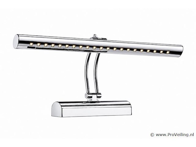 2 x led spiegel / schilderijlamp 6w – 4200k neutraal wit - chroom – ip45 – flamingo-6 - afbeelding 2 van  5