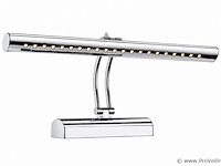 2 x led spiegel / schilderijlamp 6w – 4200k neutraal wit - chroom – ip45 – flamingo-6 - afbeelding 2 van  5