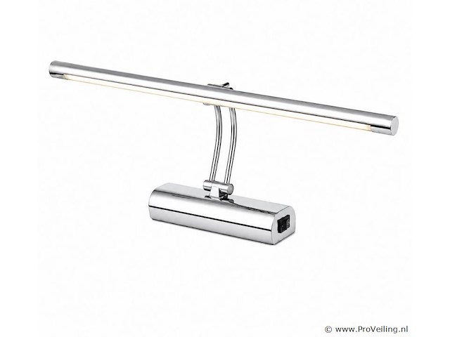 2 x led spiegel / schilderijlamp 8w – 4200k neutraal wit - chroom – ip45 – anka-8 - afbeelding 2 van  5