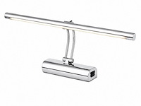 2 x led spiegel / schilderijlamp 8w – 4200k neutraal wit - chroom – ip45 – anka-8 - afbeelding 2 van  5