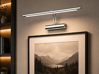 2 x led spiegel / schilderijlamp 8w – 4200k neutraal wit - chroom – ip45 – anka-8 - afbeelding 3 van  5