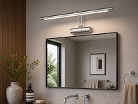 2 x led spiegel / schilderijlamp 8w – 4200k neutraal wit - chroom – ip45 – anka-8 - afbeelding 1 van  5
