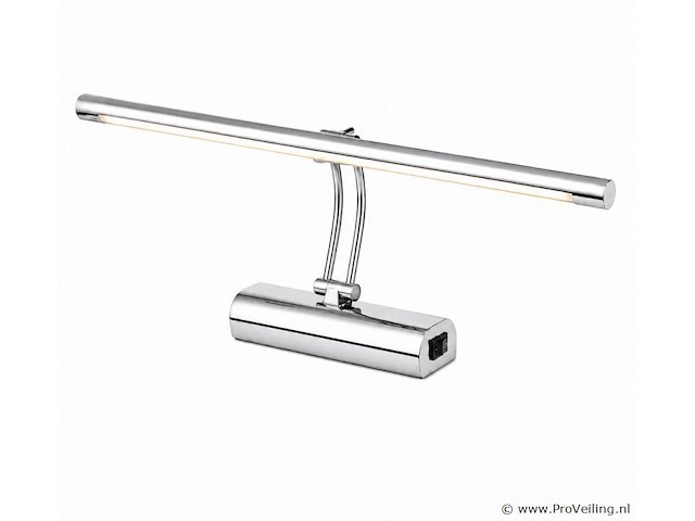 2 x led spiegel / schilderijlamp 8w – 4200k neutraal wit - chroom – ip45 – anka-8 - afbeelding 2 van  5