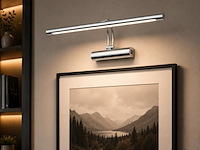 2 x led spiegel / schilderijlamp 8w – 4200k neutraal wit - chroom – ip45 – anka-8 - afbeelding 3 van  5