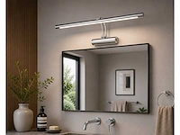 2 x led spiegel / schilderijlamp 8w – 4200k neutraal wit - chroom – ip45 – anka-8