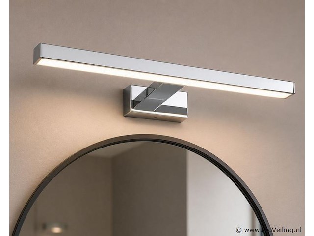 2 x led spiegel / schilderijlamp 8w – 4200k neutraal wit - chroom – ip45 – leylek-8 - afbeelding 3 van  5
