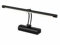 2 x led spiegel / schilderijlamp 8w – 4200k neutraal wit - zwart – ip45 – anka-8 - afbeelding 2 van  5
