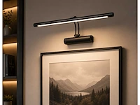 2 x led spiegel / schilderijlamp 8w – 4200k neutraal wit - zwart – ip45 – anka-8