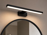 2 x led spiegel / schilderijlamp 8w – 4200k neutraal wit - zwart – ip45 – leylek-8 - afbeelding 1 van  5
