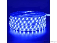 2 x led strip – 25 meter – 10w/m – blauw & koud wit – ip65 waterdicht - afbeelding 2 van  5