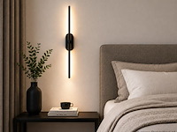 2 x led wandlamp 10w – 4200k neutraal wit - zwart – ip20 – salda-10 - afbeelding 3 van  5