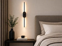 2 x led wandlamp 10w – 4200k neutraal wit - zwart – ip20 – salda-10 - afbeelding 3 van  5