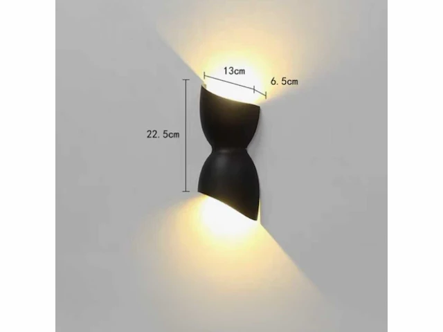 2 x led wandlamp – torso design – 10w – 3500k neutraal wit – sw-159 - afbeelding 2 van  8