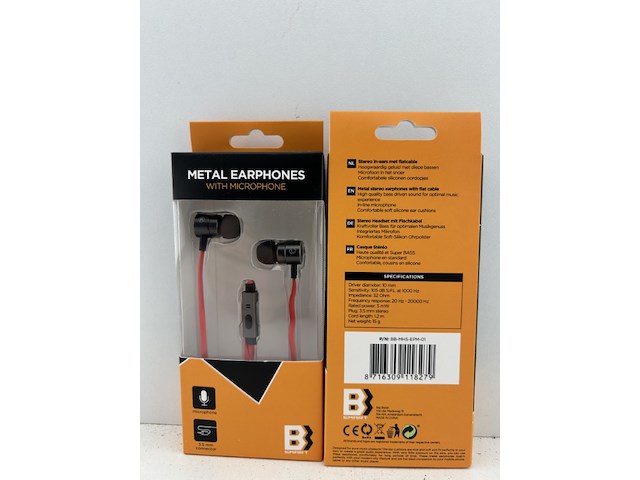 2 x metal earphones - afbeelding 2 van  3