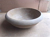 2 x natuursteen travertin noce waskom 40,6x15 cm - afbeelding 4 van  5