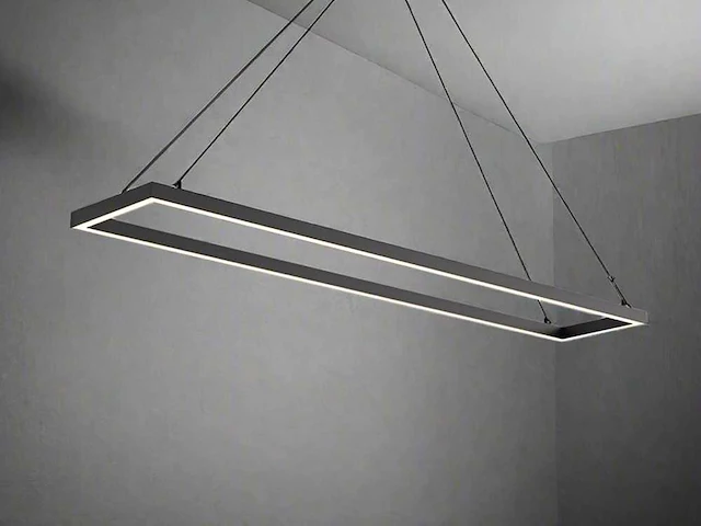 2 x quattro square 40 x 120 cm hang lamp zwart - afbeelding 8 van  10