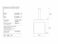 2 x quattro square 80 hang lamp zwart - afbeelding 11 van  11