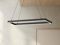 2 x quattro square 80x40 cm hang lamp zwart