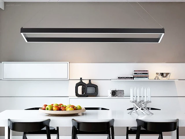 2 x quattro square 80x40 cm hang lamp zwart - afbeelding 8 van  11